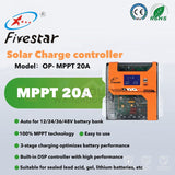 Fivestar- FSM- 20A MPPT Solar Charge Controller (12-48v)