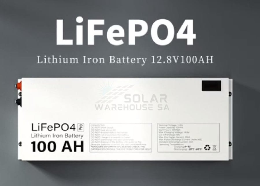 Sungod 12v 100AH 1.28kWh Lithium Battery LifeP04 Battery (Wall Mount)
