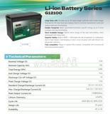 12.8v 100ah 1.28Kwh GEB Lithium Battery G12100