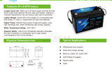 12.8V 100Ah 1.28Kwh Ingle Lithium Battery