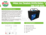 12.8V 40Ah Ingle Lithium Battery