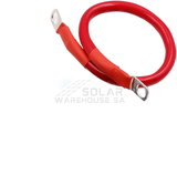 25Mm Dc Copper Cable For Inverter/Battery Connections With Lugs - Red / 25Cm