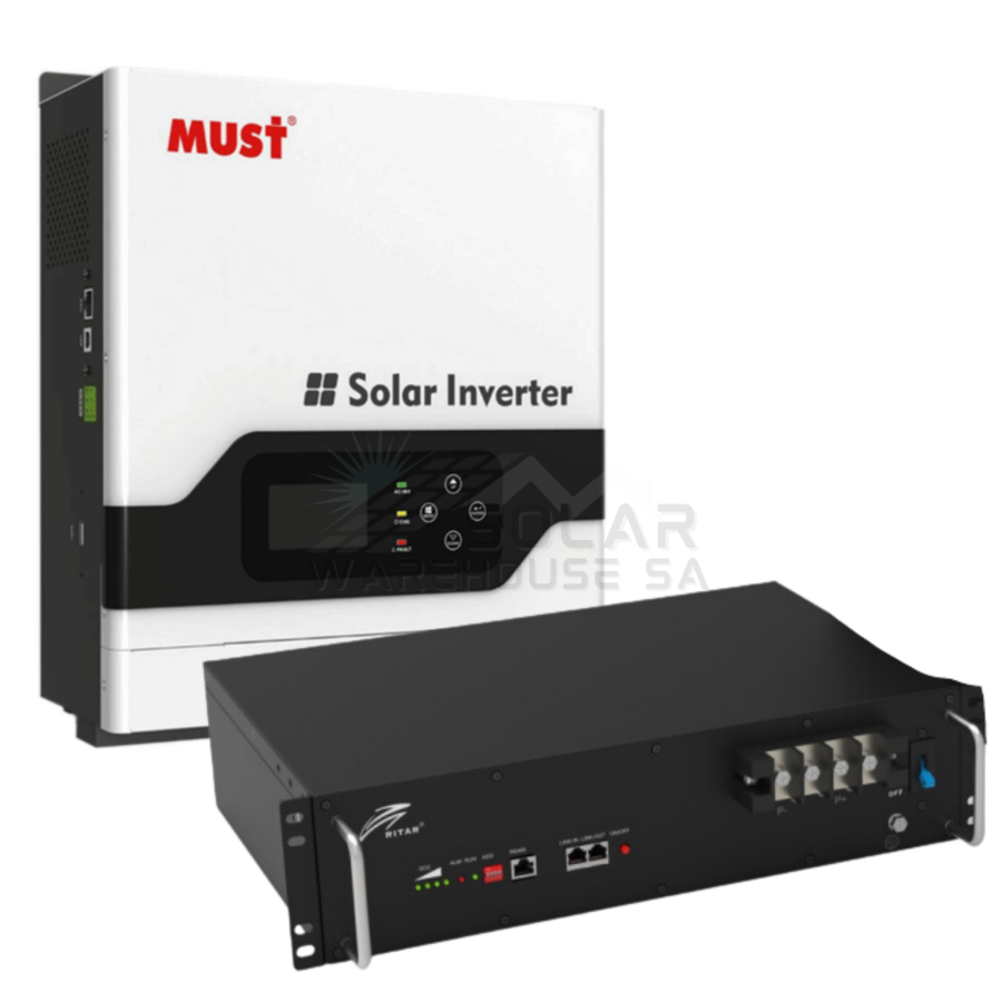 3KVA MPPT Pure Sine Wave Load Shedding Combo 3000 Watt 2.56 KWh Ritar