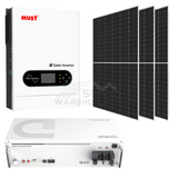 3Kva Must 3000 Watt Dyness 2.56 Kwh Lithium Battery 3X 560W Mono Solar Panels Combo Kit