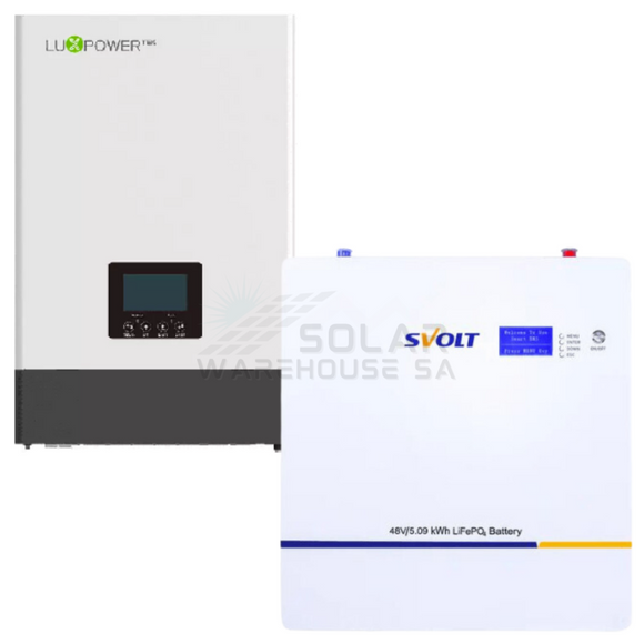 5Kw Mppt Luxpower Svolt 5.09Kwh Lithium Battery Wm Combo Backup Power Kit