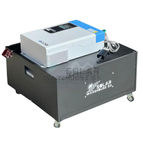 6200Va / 6200W Ecco Solar Ready Hybrid Inverter Trolley 5.43 Kwh A-Grade Lithium Battery