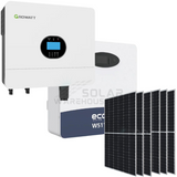 6Kw Mppt Growatt 5.12 Lithium Battery Wm Combo Backup Power Kit 6X 460W Solar Panels Mono