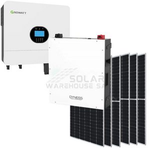 6Kw Mppt Growatt Dyness 5.12 Lithium Battery Combo Backup Power Kit 6X Solar 460W Panels Mono