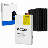 6.2KVA/6200W Ecco MPPT Combo 1 X 5.12 KWH AH Battery 6X 460W Mono Solar Panels Inverter Combo - Solar Warehouse SA