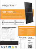Megatron 460w Mono Solar Panel Mono (6X PACK)