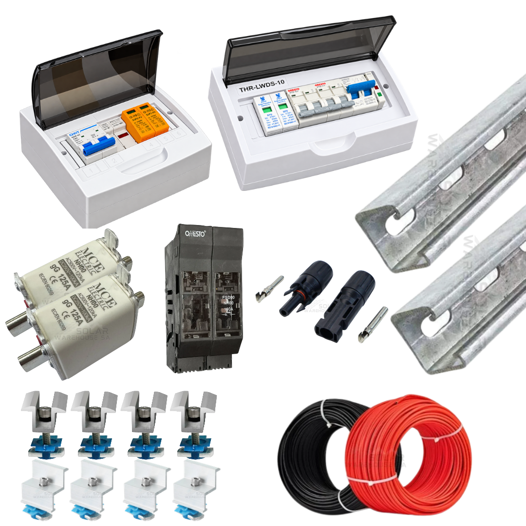 Solar Installation Kit for 3 Solar Panels, Inverter and Battery 3-4 KW ...