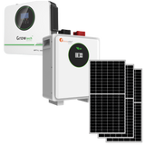 Growtech 3.6KW 3600W MPPT 100 AH 2.56 Felicity Lithium Combo Kit 3x 460W Solar Mono Panels