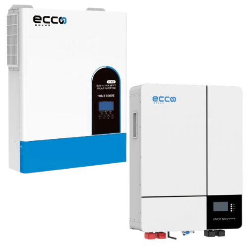 11KVA MPPT Pure Sine Wave Load shedding Combo 5.12 KWH AH Battery