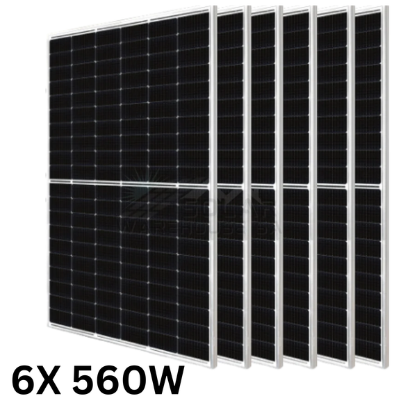 Megatron 560w Tier 1 Mono Solar Panel HZS-560W  (6X PACK)