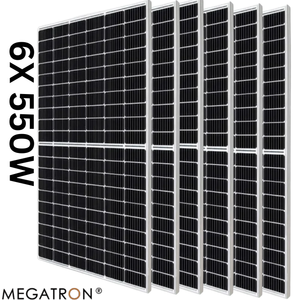Megatron 550w Tier 1 Mono Solar Panel HZS-550W (6X PACK)