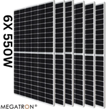 Megatron 550w Tier 1 Mono Solar Panel HZS-550W (6X PACK)