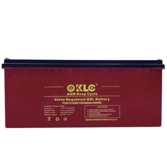 200 Ah 12v KLE-FCD-200AGM AGM Deep Cycle Battery