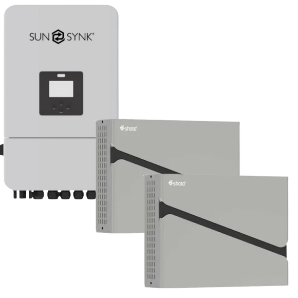 8KW MPPT Sunsynk Load Shedding 2X Shoto 5.12 KWh Combo Backup Power Kit+Wifi
