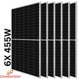 Canadian 455W Mono Solar Panel HiKu6 Mono (6X PACK)