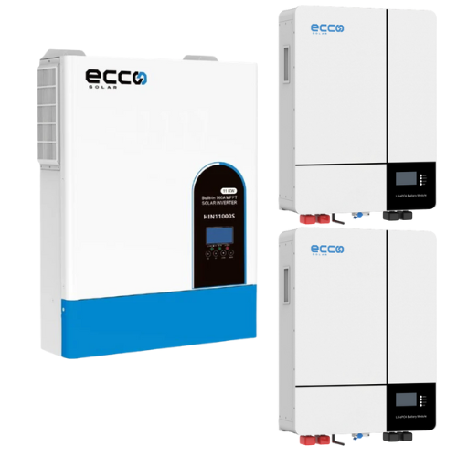11KVA MPPT Pure Sine Wave Load shedding Combo 2 X 5.12 KWH AH Battery