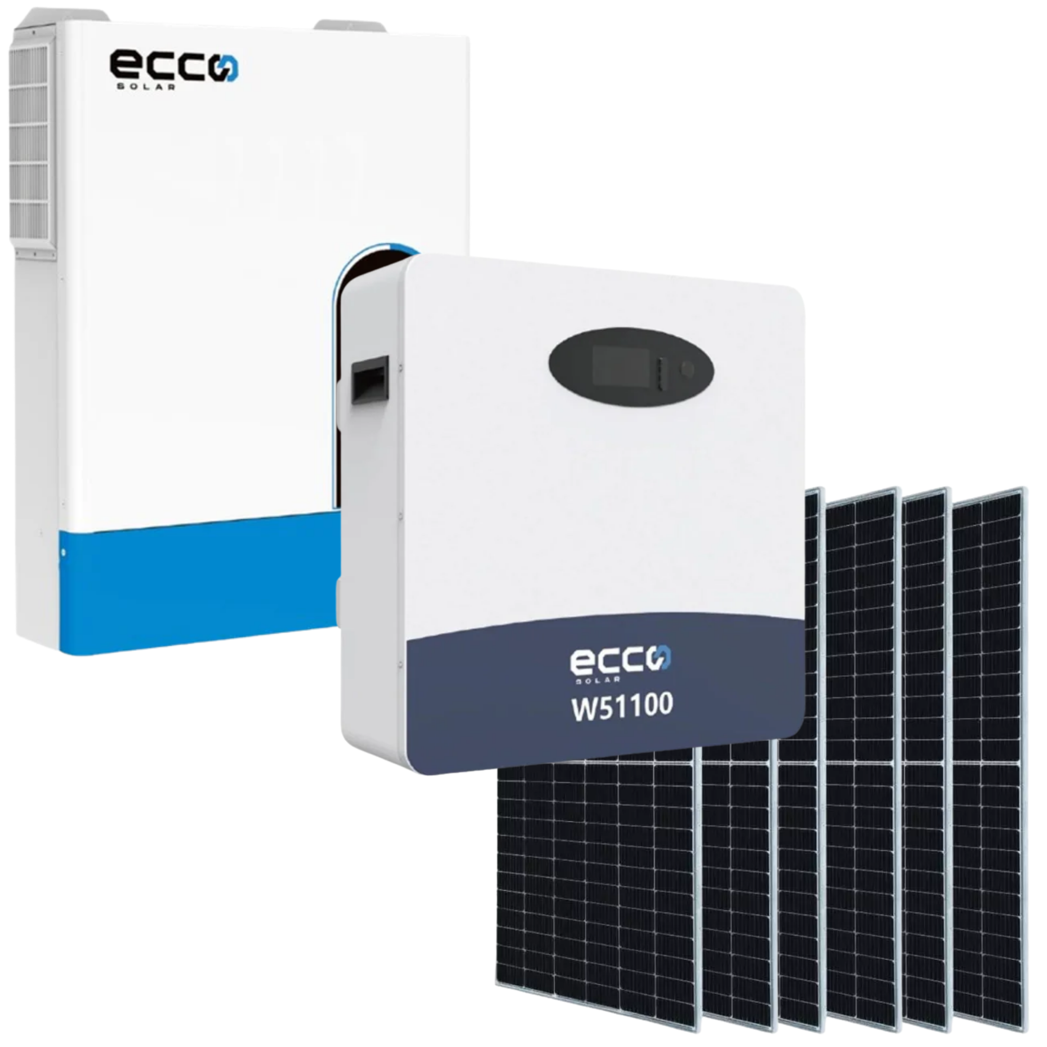 6.2KVA/6200W Ecco MPPT Combo 1 X 5.12 KWH AH Battery 6X 460W Mono Solar ...