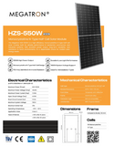 Megatron 550w Tier 1 Mono Solar Panel HZS-550W