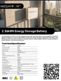 Megatron 25.6v 100Ah 2.56 kWh Lithium Battery HN2.5-A