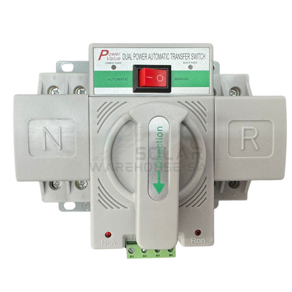 Automatic & Manual Changeover Switch 2 - Pole 63A Pv - Zq1M - 63