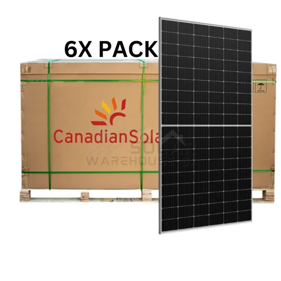 Canadian 555W Solar Panel Mono Hiku6 Perc (6X Pack)