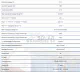 Ecco 5.5Kva/5500W Mppt Combo 5.12 Kwh Ah Battery + 6X 450W Mono Solar Panels Inverter