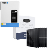 Ecco 5.5Kva/5500W Mppt Combo 5.12 Kwh Ah Battery + 6X 360W Mono Solar Panels Inverter