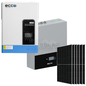 Ecco 5.5Kva/5500W Mppt Combo 5.12 Kwh Ah Battery 6X 360W Mono Solar Panels Inverter