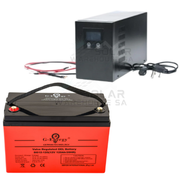 Ecco Pure Sine Wave Budget Combo 2000 Watt Hybrid Inverter 120 AH Battery