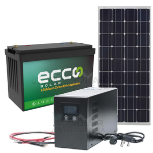 Ecco Pure Sine Wave Lithium Battery Budget Combo 1500 Watt 100 Ah 1X 300W Solar Panel