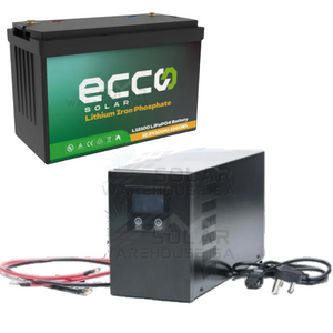 Ecco Pure Sine Wave Lithium Battery Loadshedding Budget Combo 1500 Watt Hybrid Inverter 100 Ah