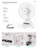 Fivestar 12 Solar Rechargeable Fan