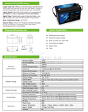 Fivestar 1200W 12V Hybrid Ups Solar Ready Inverter Trolley 200Ah Lithium Battery (2.4Kwh)