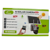 Fivestar- Fs- Scm002 Ip65 Al Solar Cctv Dual Camera With 4G Connectivity Full Hd