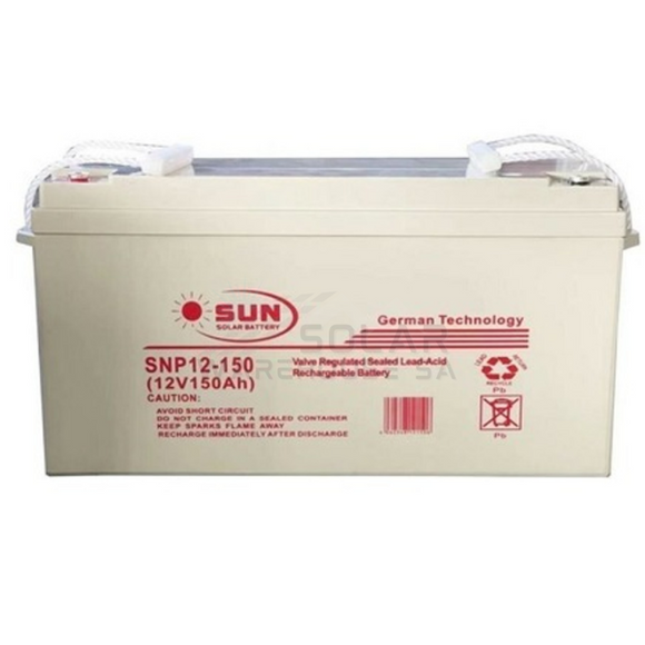 Gel Battery 150 Ah 12V Sun Solar German Technology