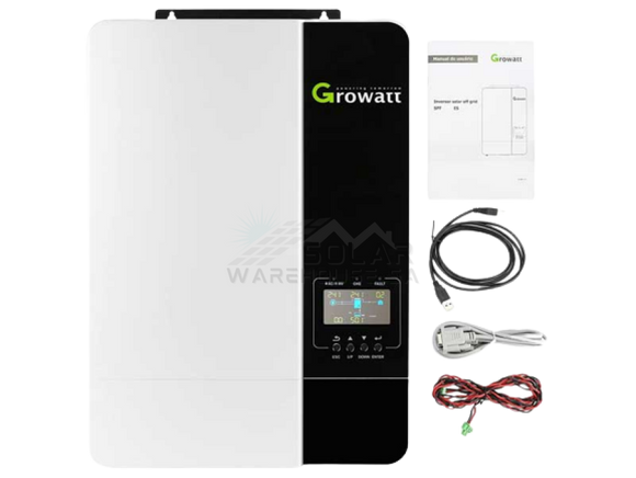 Growatt Hybrid Inverter 48V 5KW Inverter Pure Sine Wave (Including WIFI) SPF 5000 ES - Solar Warehouse SA