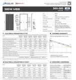 Ja 565W Mbb Half-Cell Module Monocrystalline Panel Jam72S30-565/Lr