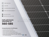 Ja 565W Mbb Half-Cell Module Monocrystalline Panel Jam72S30-565/Lr