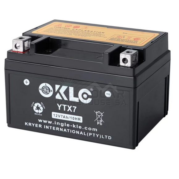 Kle Ytx7 12V 7Ah/10Hr Motorcycle Battery