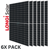 Longi 435W Mono Bifacial Solar Panel (6 Pack)