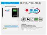 Mppt 48V Dc 140A Solar Charge Controller Sun Xmc-140-24V