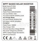 Hybrid Inverter 48V 5.2KVA / 5000W 100A MPPT Solar Inverter -MUST - Solar Warehouse SA