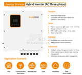 Sunpro Hybrid Solar Inverter Three Phase Mppt Parralel 12Kw