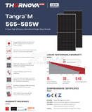 Thornova 580w Tier 1 Mono Solar Panel TS-SWT272(580)