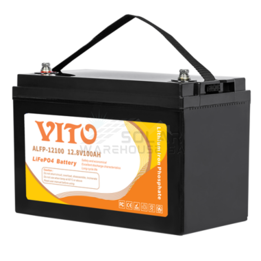 Vito 12v 100AH 1.28kWh Lithium Battery LifeP04 Battery